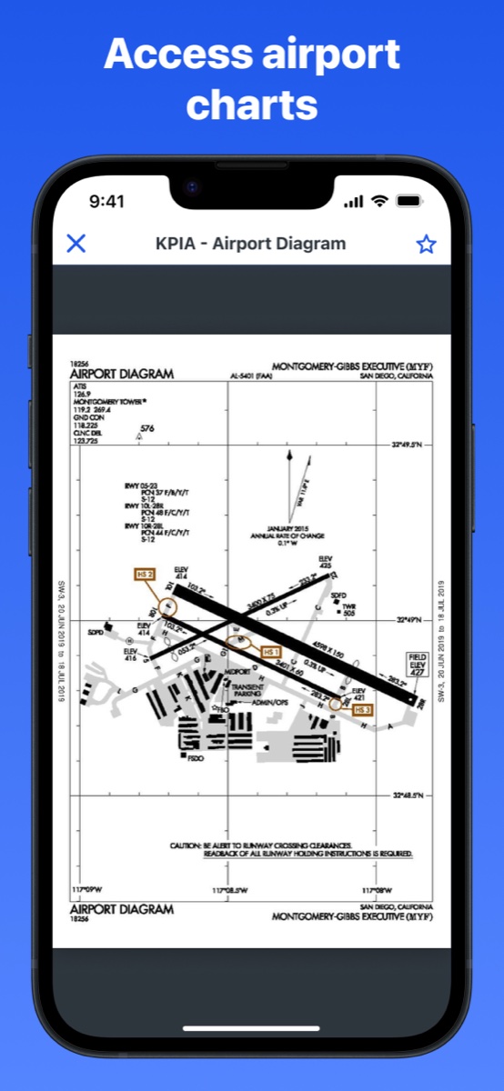 PilotPal airport diagram view for KPIA