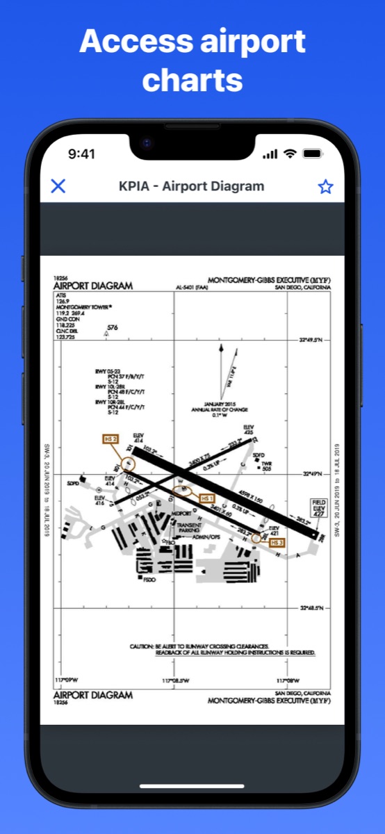 PilotPal airport diagram chart view